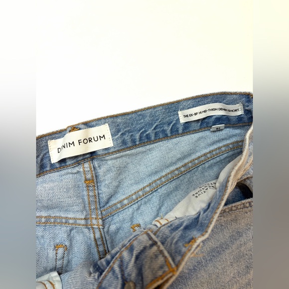 Denim Forum The Ex-Boyfriend Hi Mid Thigh Midi Short Sz:28 - Picture 5 of 7